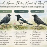 Zwarte vogels herkennen in je tuin