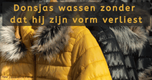 EvenDelen.be Donsjas wassen zonder vorm verlies