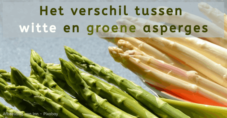 EvenDelen.be verschil tussen witte en groene asperges