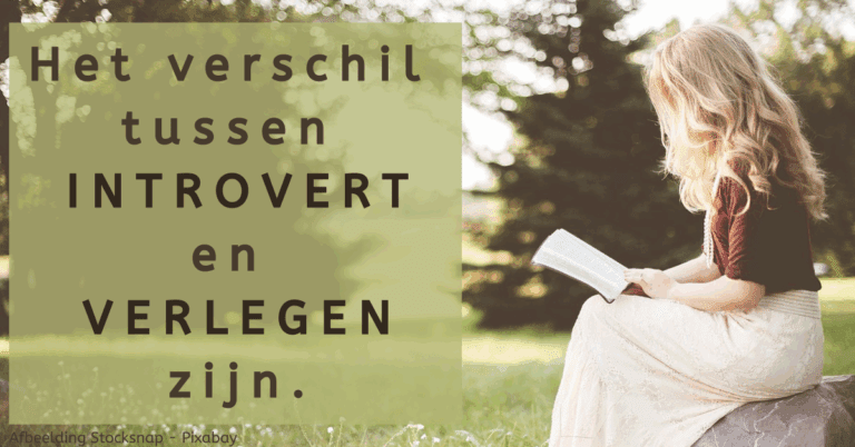 EvenDelen.be verschil tussen introvert en verlegen zijn.