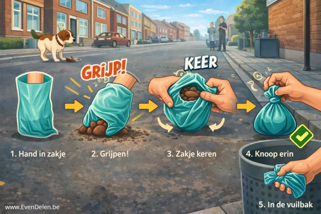 hoe hondenpoep opruimen